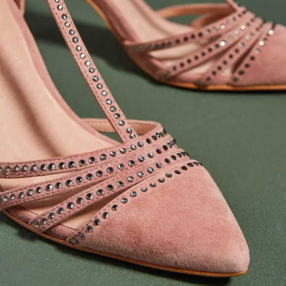 NWB Anthropologie Black T-Strap Heels Size 6.5 - Picture 3 of 8